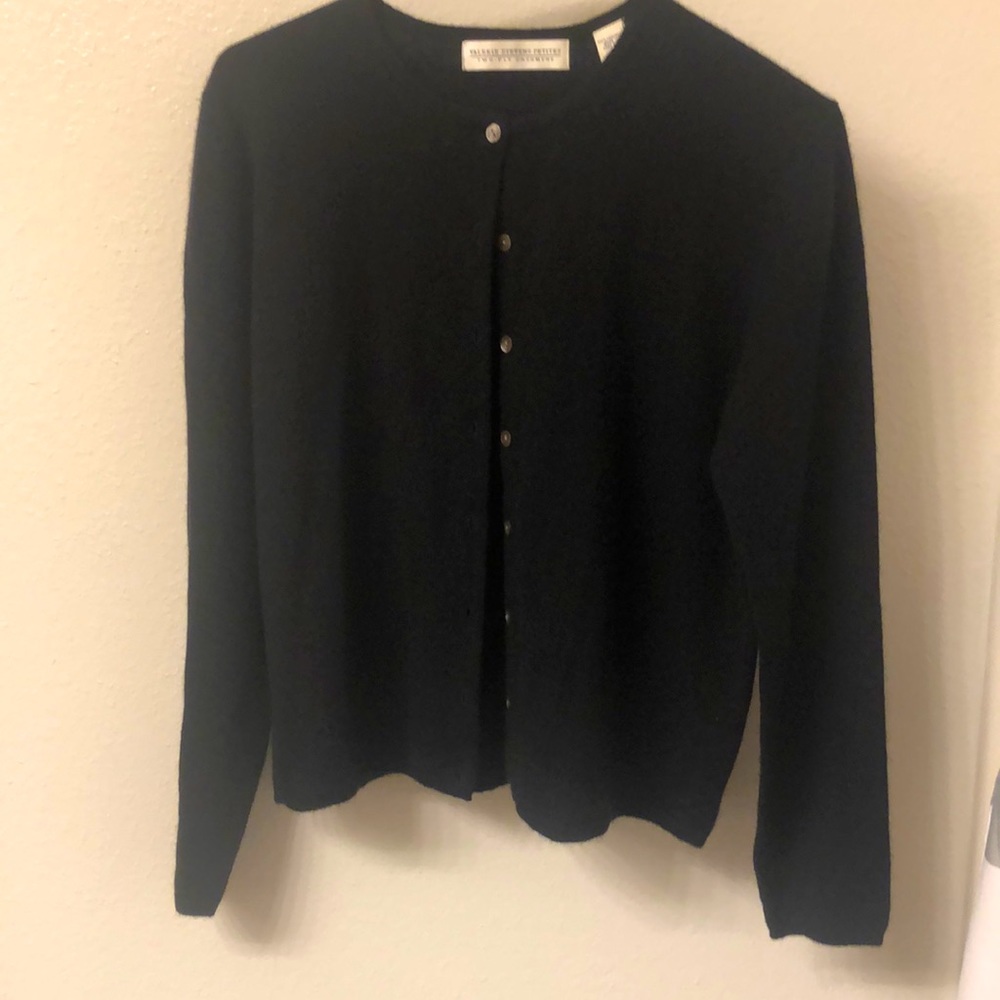 Valerie Stevens Petites Two Ply Cashmere Size PL 100% Cashmere